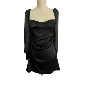 Danielle Bernstein We wore what puff sleeve black mini dress Sexy Goth